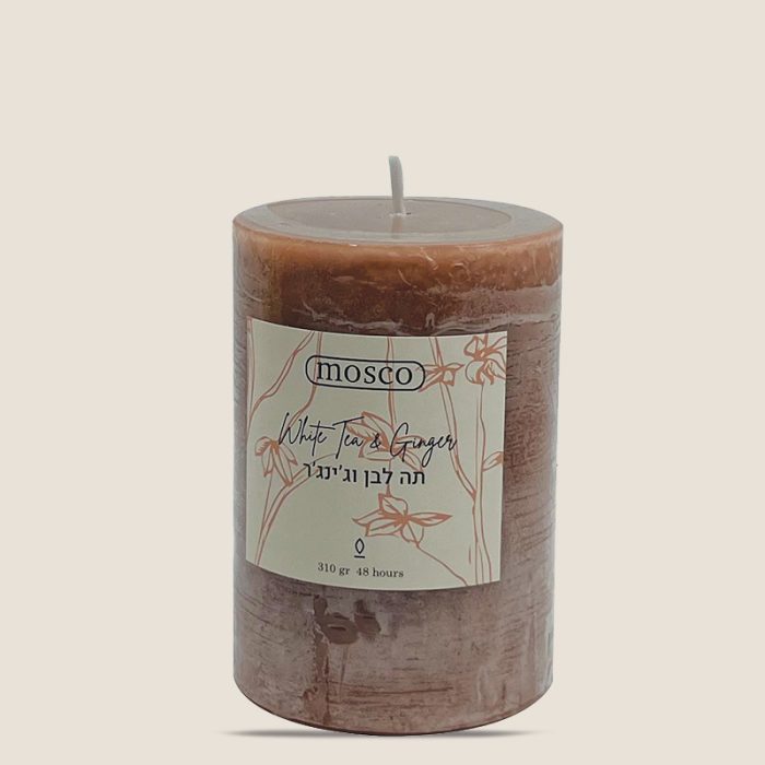 נר יצוק ריחני 7X10 ס"מ PILLAR CANDLE חום